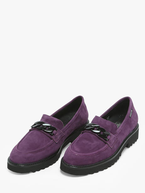 Moccasins Salka In Leather Mephisto Violet accessoires P5145806 other view 2