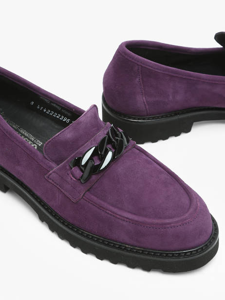Moccasins Salka In Leather Mephisto Violet accessoires P5145806 other view 3