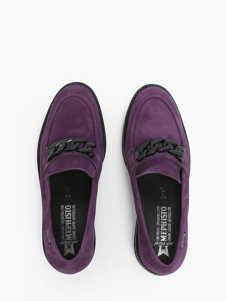 Moccasins Salka In Leather Mephisto Violet accessoires P5145806 other view 4