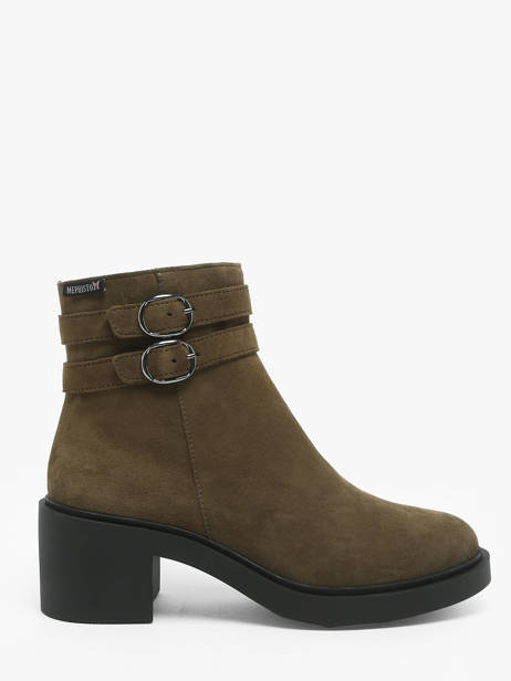 Boots Paisley In Leather Mephisto Green accessoires P5146003
