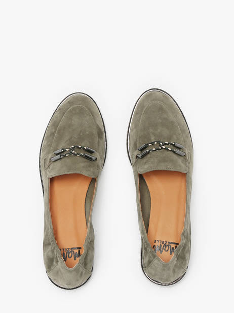 Moccasins Isco In Leather Mam'zelle Green accessoires CSIUV26 other view 4