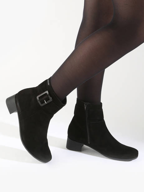 Boots Gianina In Leather Mephisto Black accessoires P5143176 other view 1
