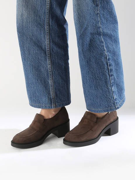 Heeled Moccasins Pamelia In Leather Mephisto Brown accessoires P5146006 other view 1