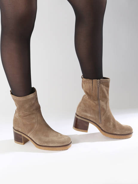 Heeled Boots In Leather Gabor Brown accessoires 34 other view 1