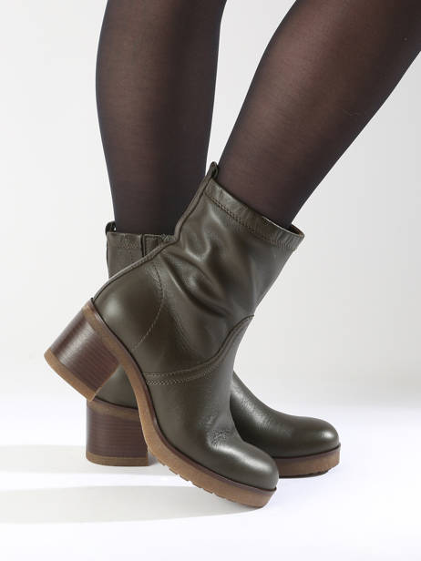 Bottines à Talon In Leather Gabor Green accessoires 53 other view 1