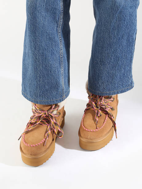 Boots Platform Colors of california Brown accessoires CYWPLA05 other view 1