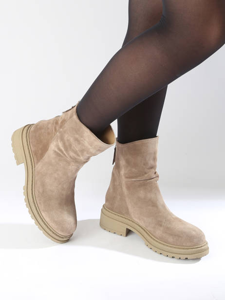Boots In Leather Inuovo Beige accessoires 753434 other view 1
