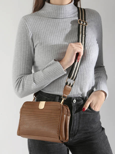 Shoulder Bag Ajoure Lulu castagnette Brown ajoure WINSTON other view 1