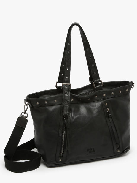 Shoulder Bag Barcelone Leather Basilic pepper Black barcelone BBAC01 other view 2