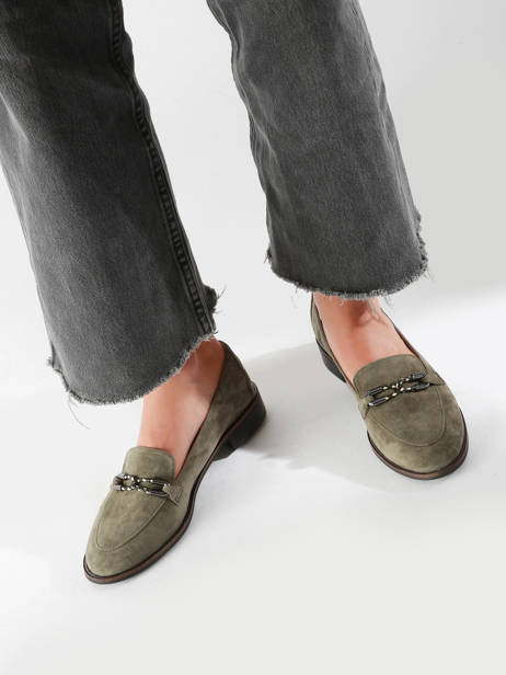 Moccasins Isco In Leather Mam'zelle Green accessoires CSIUV26 other view 1