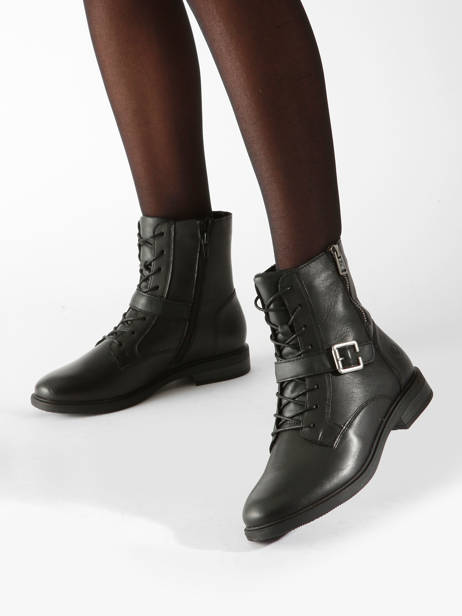 Boots In Leather Remonte Black accessoires - D1U70-00 other view 1