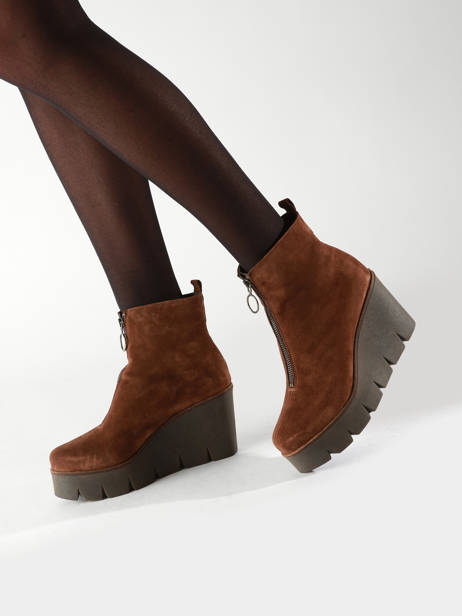 Heeled Boots Sasha In Leather Alpe Brown accessoires 45531146 other view 1