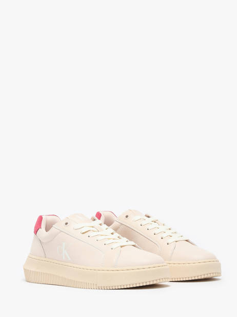 Sneakers In Leather Calvin klein jeans Pink accessoires 16700JV other view 2