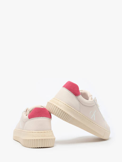 Sneakers In Leather Calvin klein jeans Pink accessoires 16700JV other view 3