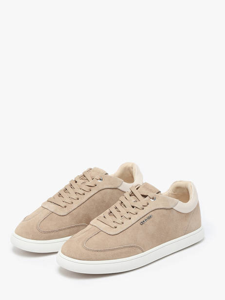 Sneakers In Leather Calvin klein jeans Beige accessoires 24360HP other view 2