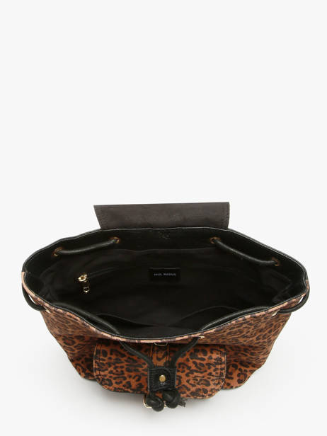 Backpack Paul marius Black leopard BAROULEO other view 3