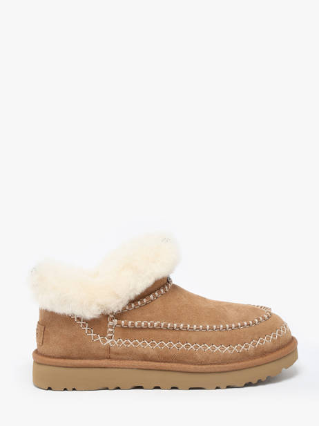 Boots Classic Ultra Mini Alpine In Leather Ugg Beige accessoires 1158224