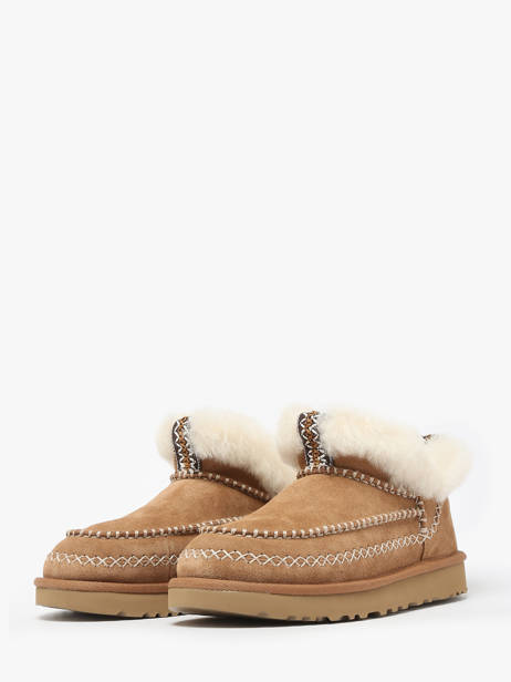 Boots Classic Ultra Mini Alpine In Leather Ugg Beige accessoires 1158224 other view 2