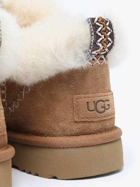 Boots Classic Ultra Mini Alpine In Leather Ugg Beige accessoires 1158224 other view 3
