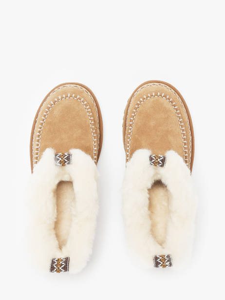 Boots Classic Ultra Mini Alpine In Leather Ugg Beige accessoires 1158224 other view 4
