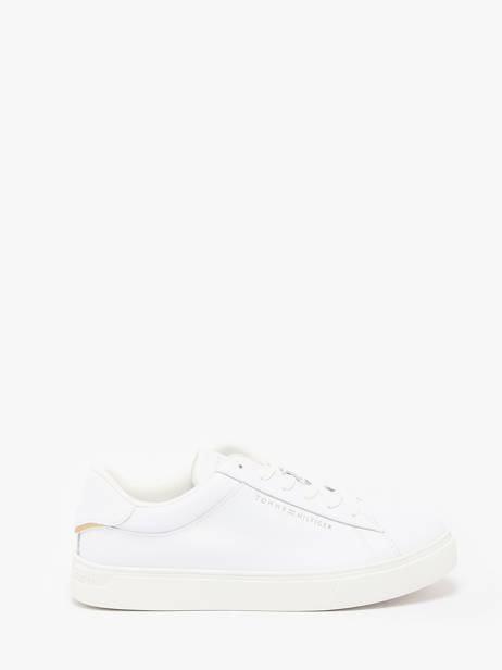 Sneakers In Leather Tommy hilfiger White accessoires 8320YBS