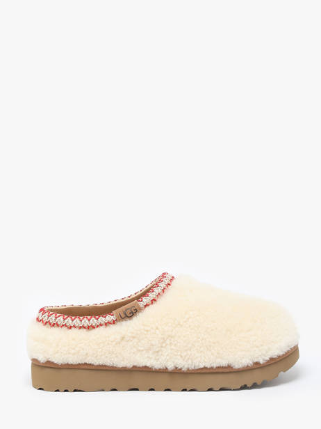 Chaussons Tasman Maxi Curly En Cuir Ugg Beige accessoires 1158356