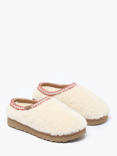 Chaussons Tasman Maxi Curly En Cuir Ugg Beige accessoires 1158356 vue secondaire 2