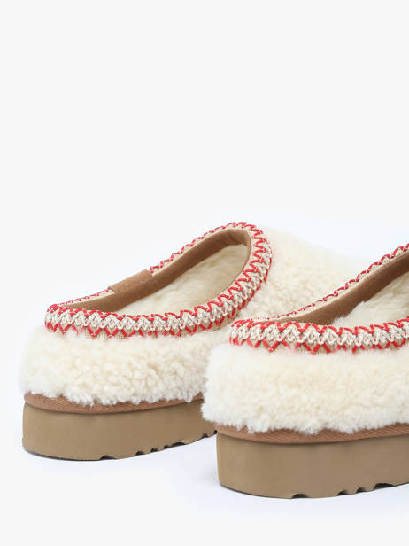 Chaussons Tasman Maxi Curly En Cuir Ugg Beige accessoires 1158356 vue secondaire 3