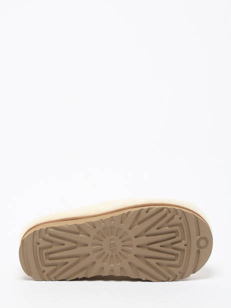 Chaussons Tasman Maxi Curly En Cuir Ugg Beige accessoires 1158356 vue secondaire 5