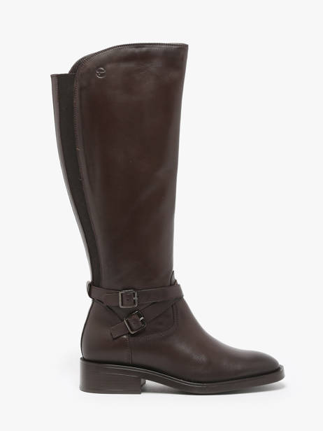 Boots In Leather Tamaris Brown accessoires 43