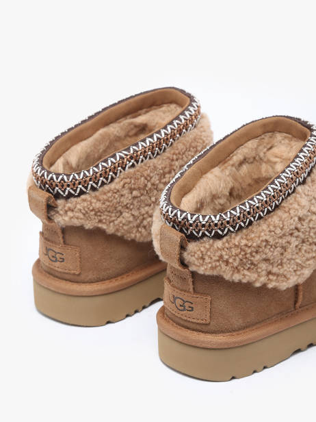 Boots Classic Ultra Mini Maxi Curly In Leather Ugg Beige accessoires 1158263 other view 3