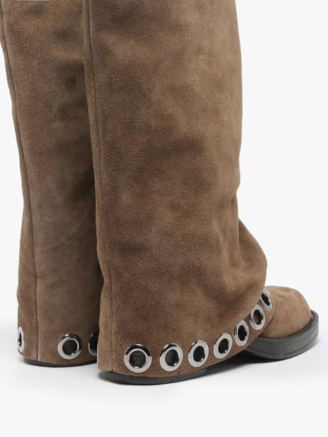 Boots In Leather N°6 Beige accessoires GE5 other view 3