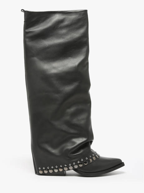 Boots In Leather N°6 Black accessoires AN31