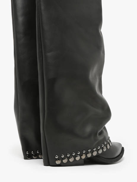 Boots In Leather N°6 Black accessoires AN31 other view 3