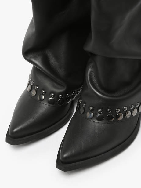 Boots In Leather N°6 Black accessoires AN31 other view 4