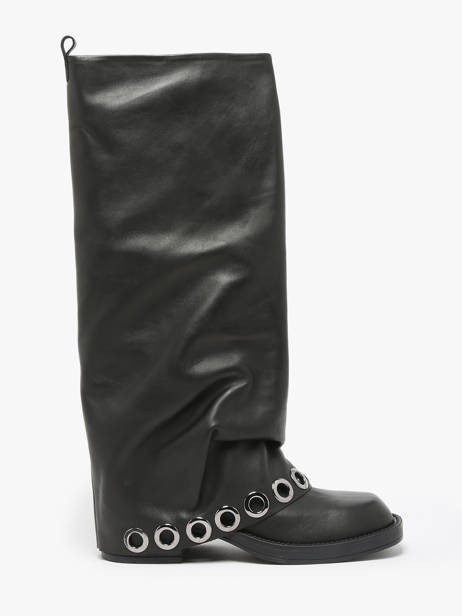 Boots In Leather N°6 Black accessoires GE1