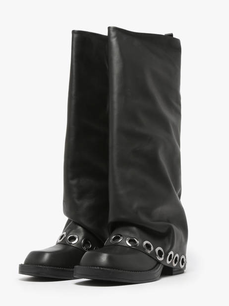 Boots In Leather N°6 Black accessoires GE1 other view 2