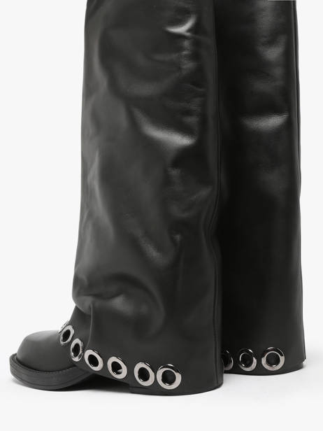 Boots In Leather N°6 Black accessoires GE1 other view 3