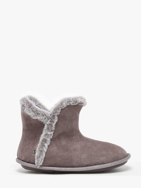 Slippers In Leather Isotoner Beige accessoires 97391