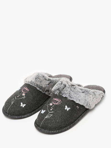 Slippers Isotoner Gray accessoires 97418 other view 2
