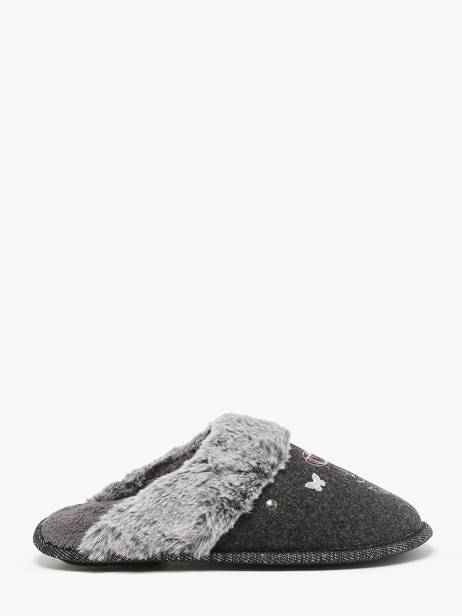 Slippers Isotoner Gray accessoires 97418 other view 3