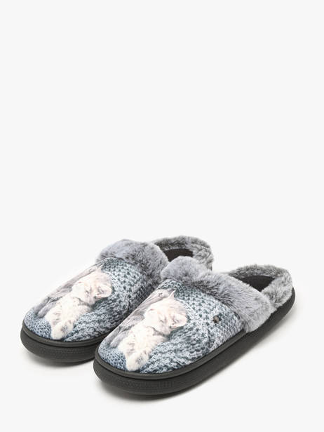 Slippers Isotoner Beige accessoires 97419 other view 2