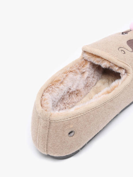 Slippers Isotoner Beige accessoires 97352 other view 1
