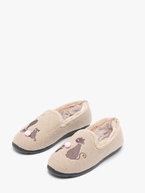 Slippers Isotoner Beige accessoires 97352 other view 2