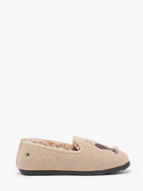 Slippers Isotoner Beige accessoires 97352 other view 3