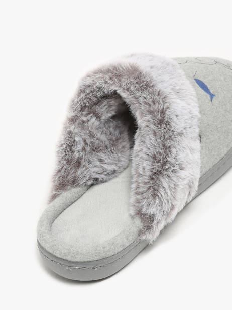 Slippers Isotoner Gray accessoires 97416 other view 1
