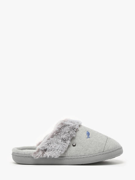 Slippers Isotoner Gray accessoires 97416 other view 3