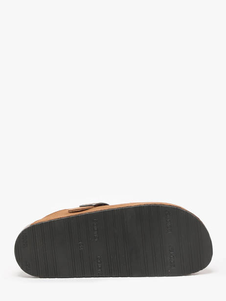 Slippers In Leather Isotoner Brown accessoires 94998 other view 5