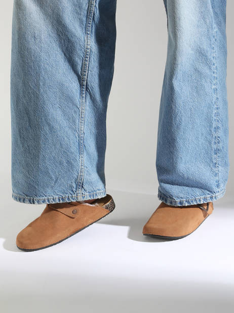 Slippers In Leather Isotoner Brown accessoires 94998 other view 1