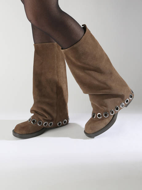 Boots In Leather N°6 Beige accessoires GE5 other view 1